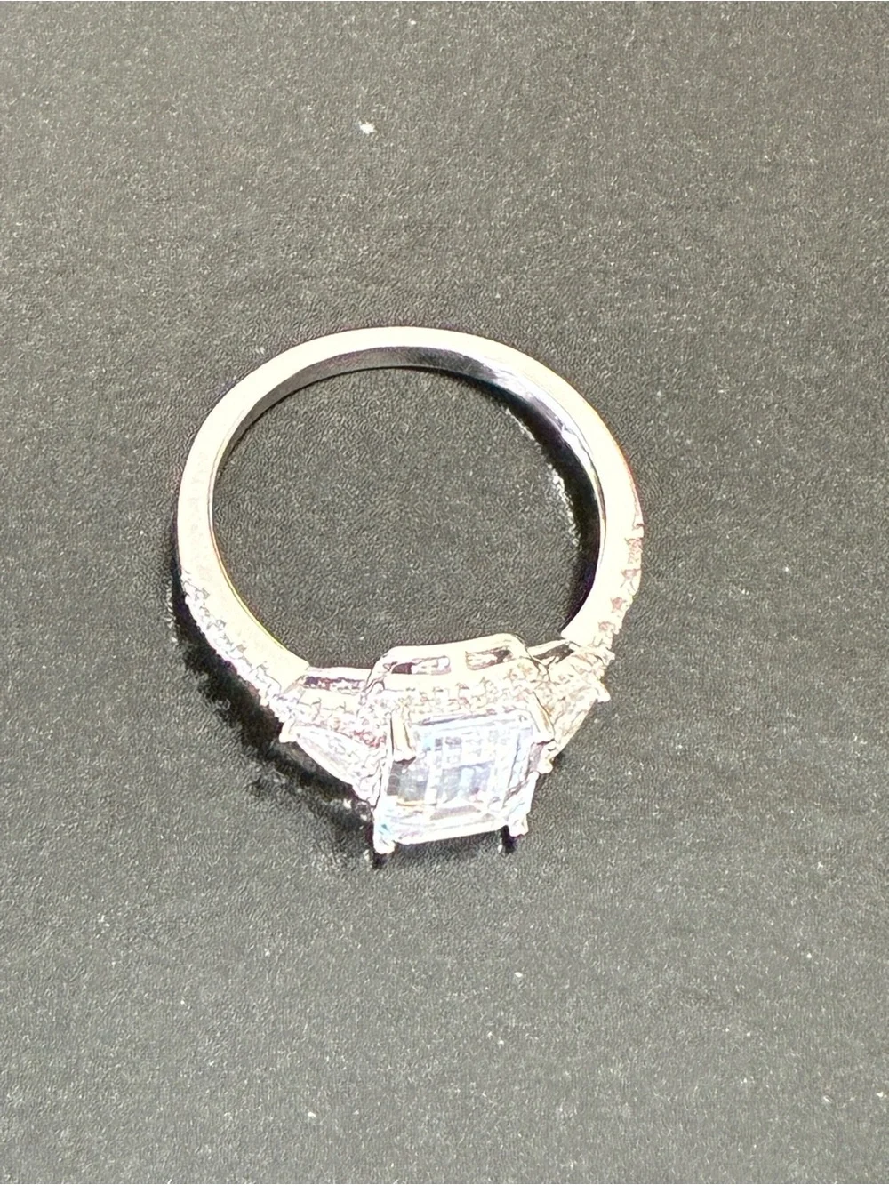 White Gold Plated Ring Sz 10